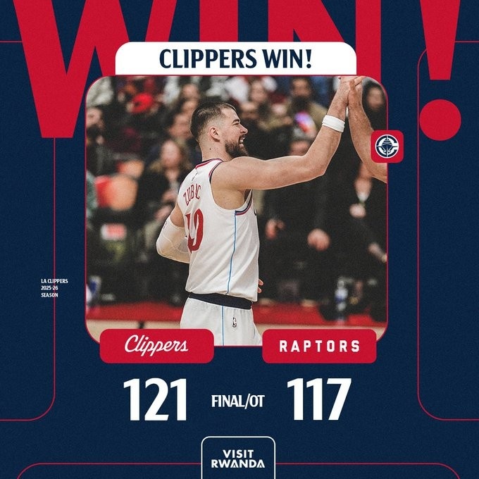 皇冠网站-一战打破质疑？快船官推发布赢球海报：封面人物祖巴茨